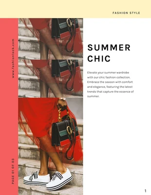 Free  Template: Chic Fashion Collection Catalog Template