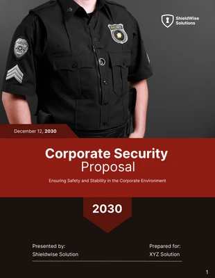 Free  Template: Corporate Security Proposal Template