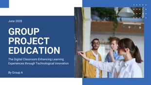 Free  Template: Blue Group Project Education Presentation Template