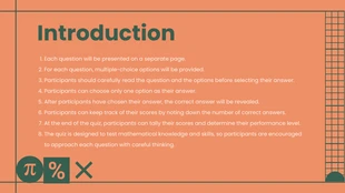 Cream, Green and Orange Minimalist Quiz Math Presentation - Page 2