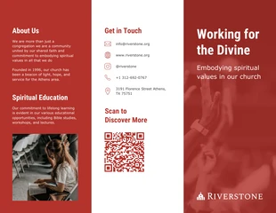 Free interactive Template: Minimalist Red Church Brochure