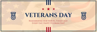 Free  Template: Light Brown Simple Photo Classic Veteran Day Banner