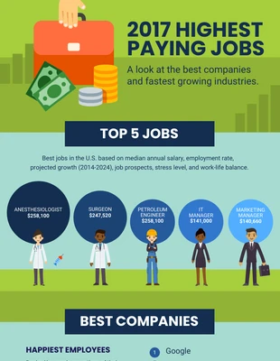 business  Template: Highest Paying Jobs Career Infographic Template