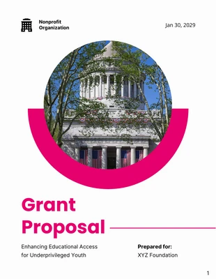 Free  Template: Simple Grant Formal Proposal Template