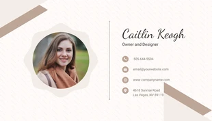 Soft Brown Jewelry Business Card - Page 2