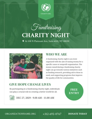 Free  Template: Goblin Fundraising Charity Night Flyer Template