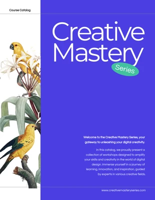 Free  Template: Creative Mastery Course Catalog Template