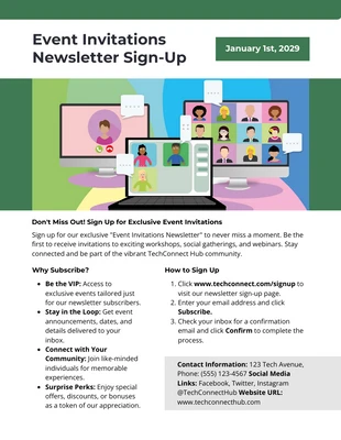 Free  Template: Event Invitations Newsletter Email Template