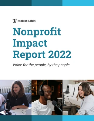 Free accessible Template: Company Nonprofit Impact Report Example Template