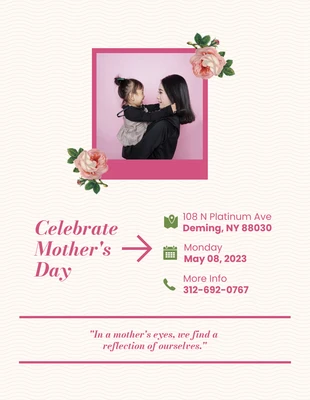 Free  Template: Celebrate Mother's Day Flyer Template