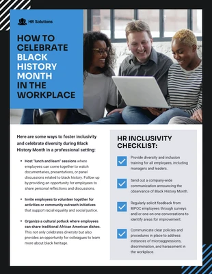 business  Template: Celebrate Black History Month Workplace Infographic Template