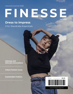 Free  Template: Simple White Fashion Magazine