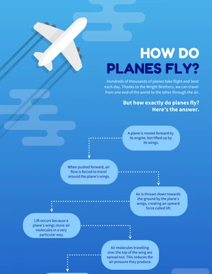 business  Template: How Do Planes Fly Flowchart Diagram Template