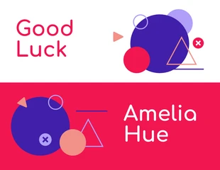 premium  Template: Abstract Shapes Good Luck Card