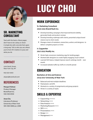 business  Template: Dark Red Simple Bold Resume Template