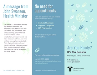 Free  Template: Medical Health Tri Fold Brochure Template