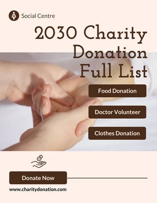 Free  Template: Charity Donation List Flyer Template