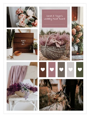 premium  Template: Rustic Wedding Mood Board