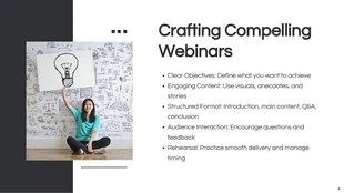 Black and White Minimalist Webinar Presentations - Page 4