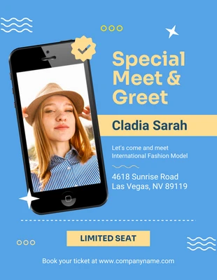 Free  Template: Simple Meet and Greet Flyer Template