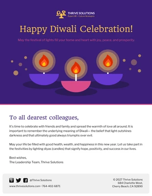 Free  Template: Happy Diwali Email Newsletter Template