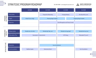 business  Template: Purple Business Strategy Program Roadmap Template