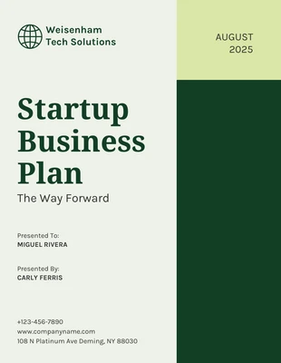 Free  Template: Bold Modern Startup Business Succession Plan Template