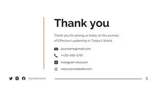 Orange and White Minimalist Leadership Presentation - Page 5