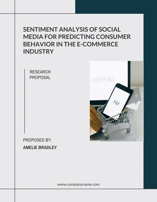 Free  Template: Grey & Green Minimalist Research Proposal Template