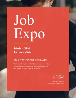 business  Template: Job Recruitment Event Poster Flyer Template