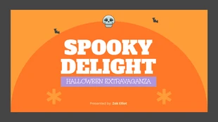 Free  Template: Spooky Delight Halloween Presentation Template