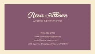 Dark Purple And Yellow Classic Aesthetic Event Planner Business Card - Page 2