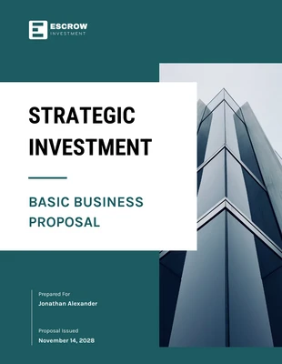 Free  Template: Strategic Investment Basic Business Proposal