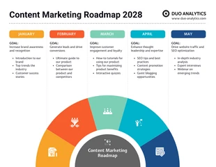 premium  Template: Light Content Marketing Roadmap Template