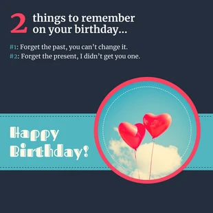 Free  Template: Playful Humor Birthday Card