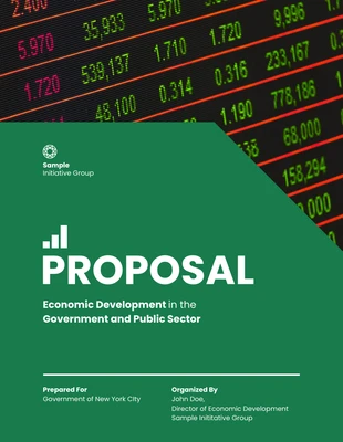 Free  Template: Modern Economic Development Proposal Template