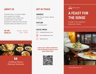 business interactive Template: Grey Modern Restaurant Food Brochure Template