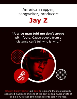 premium  Template: Famous Musician Rapper Pinterest Post