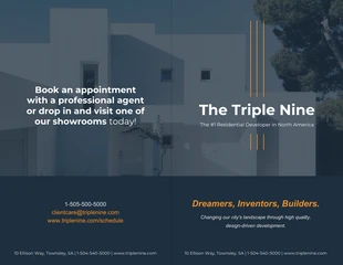 business  Template: Cloud Burst Residential Real Estate Bi Fold Brochure Template