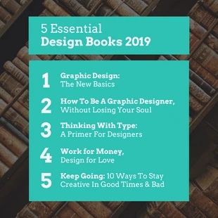 premium  Template: Essential Design Books Instagram Post