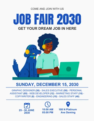 Free  Template: Alabaster Job Fair Flyer Template