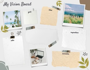 premium  Template: Editable Minimalist Vision Board