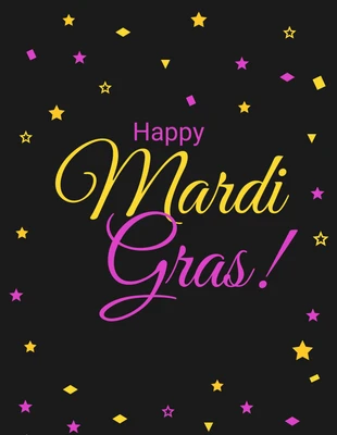 Free  Template: Mardi Gras Confetti Pinterest Post