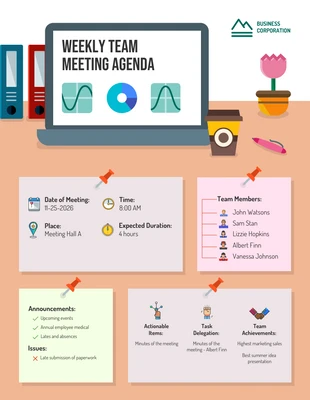 premium  Template: Weekly Team Meeting Agenda Template