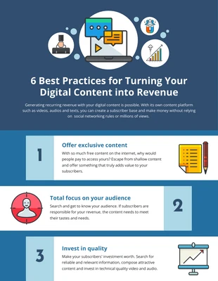 business  Template: 6 Digital Content Best Practices Infographic Template