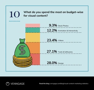 premium  Template: Visual Content Budget Stacked Bar Template