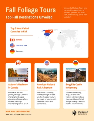 Free  Template: Fall Foliage Tours Infographic Template