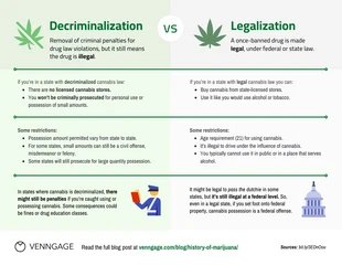 business  Template: Decriminalization vs Legalization Comparison Infographic Template