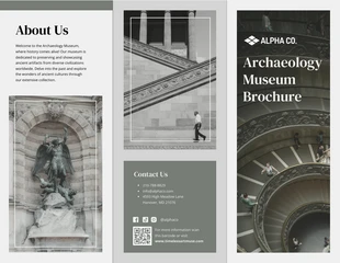 business  Template: Archaeology Museum Brochure Template