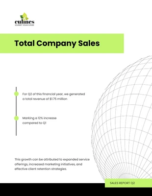 Free  Template: Neon Green Black Sales Report Template